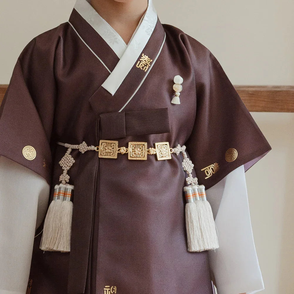 Dongdo Brown Boy Hanbok (1-12YR) - Native Korean