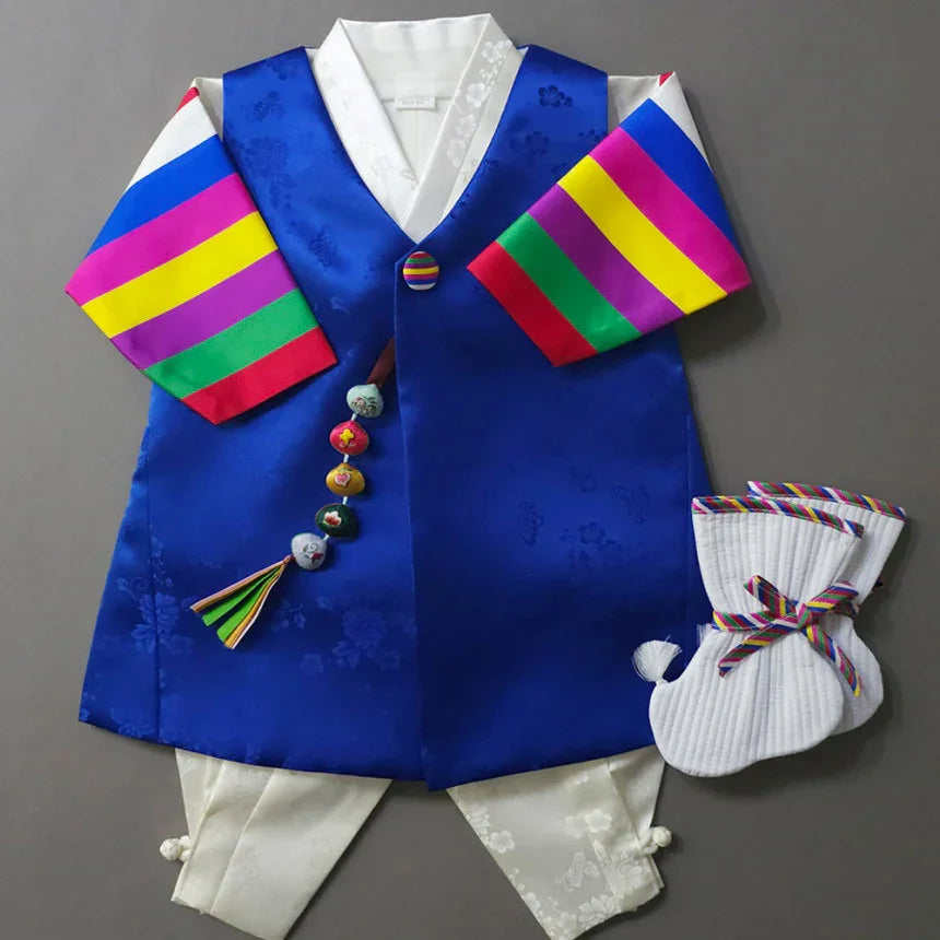 Hoo Blue Boy Hanbok (100D-10YR) - Native Korean
