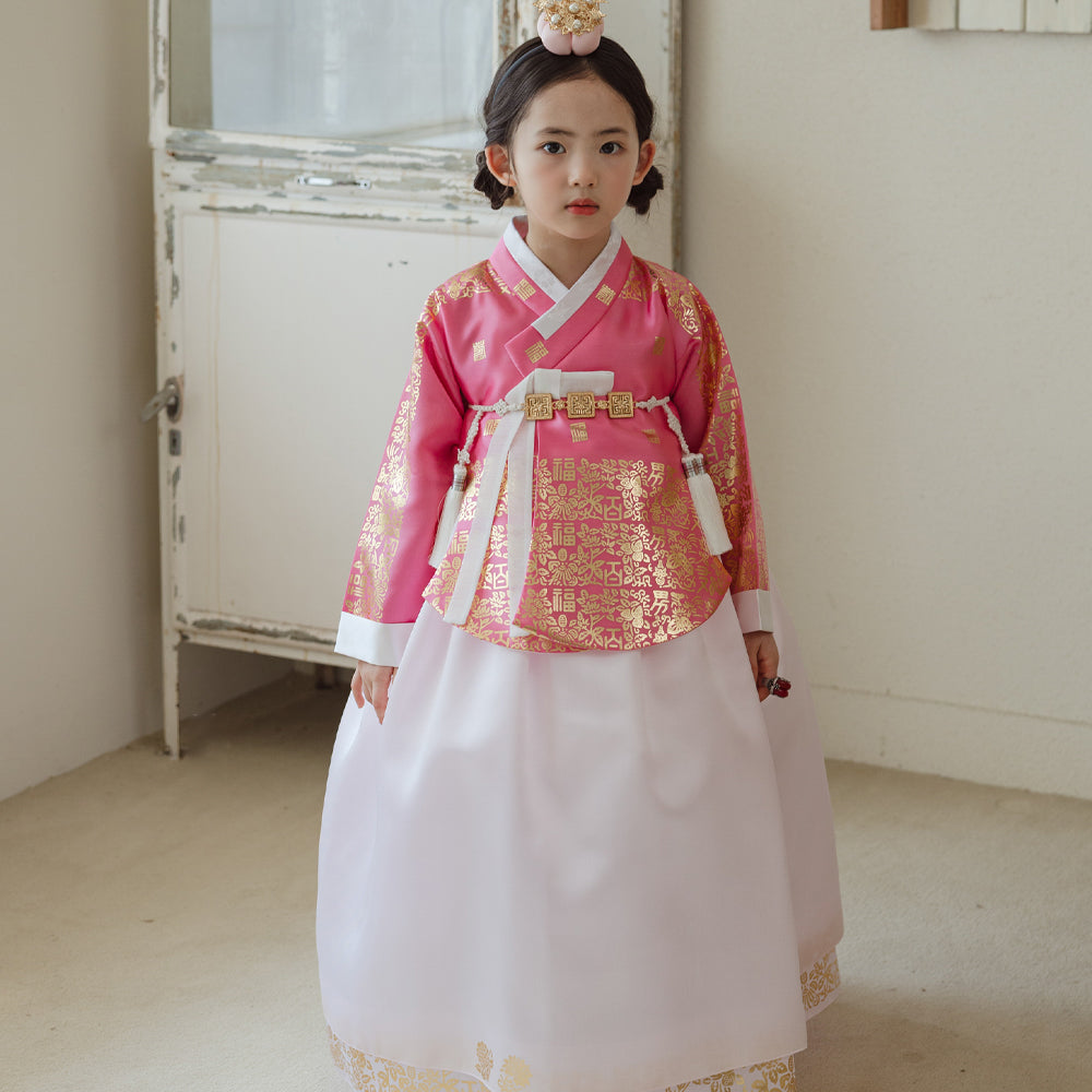 Moorin Pink Dangui Girl Hanbok (1-12YR)