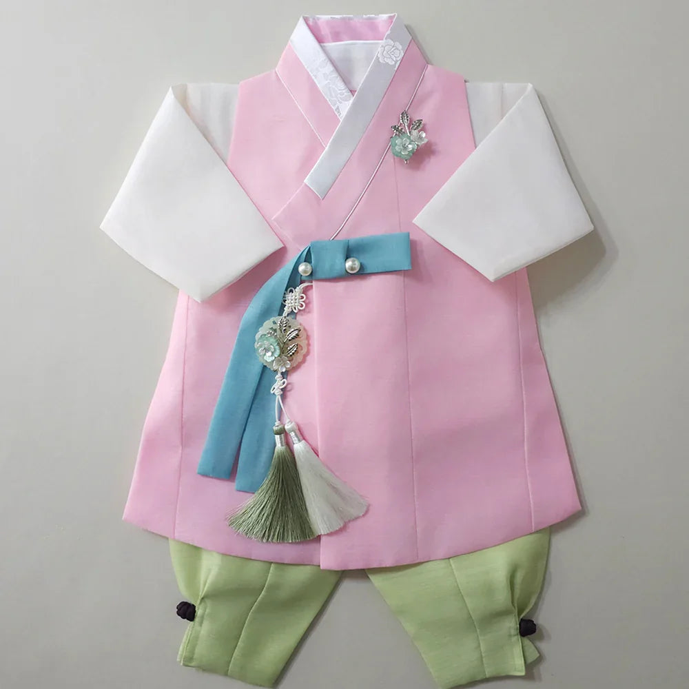 Rajoon Pink Boy Hanbok (1-12YR) - Native Korean