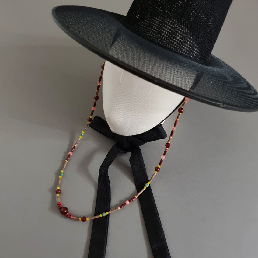 Natural Stone Gat String - Brown
