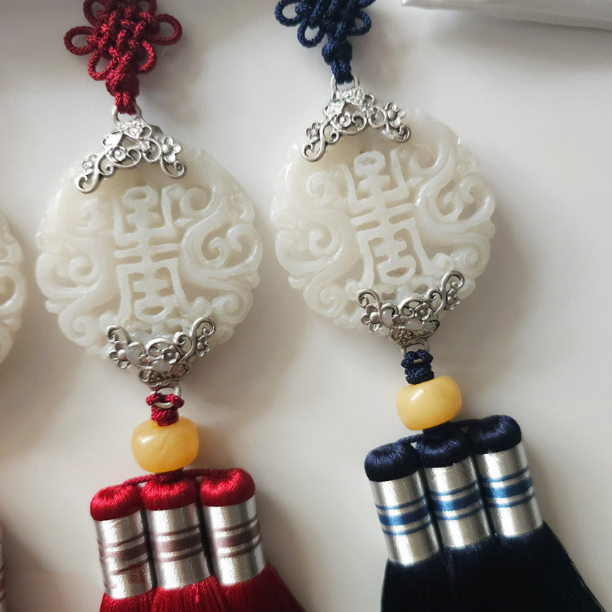 Beige Jade Harmony Tassel Norigae