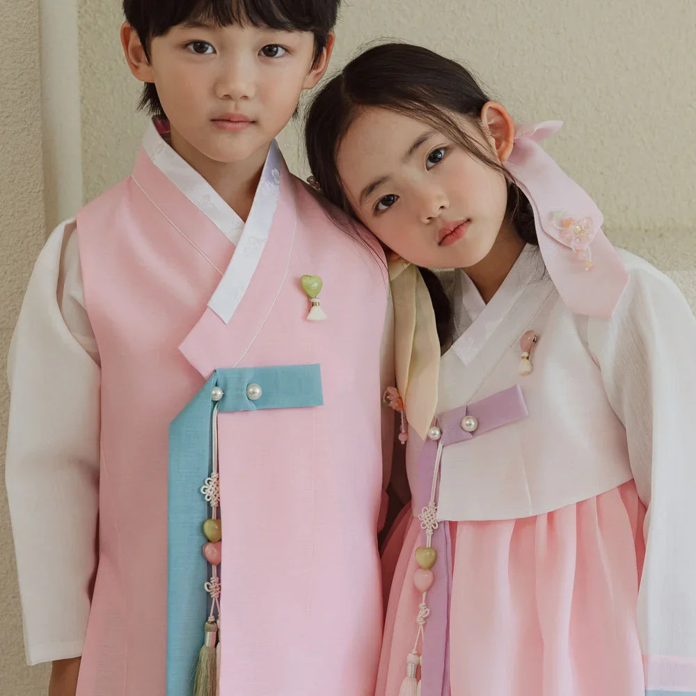 Rajoon Pink Boy Hanbok (1-12YR) - Native Korean