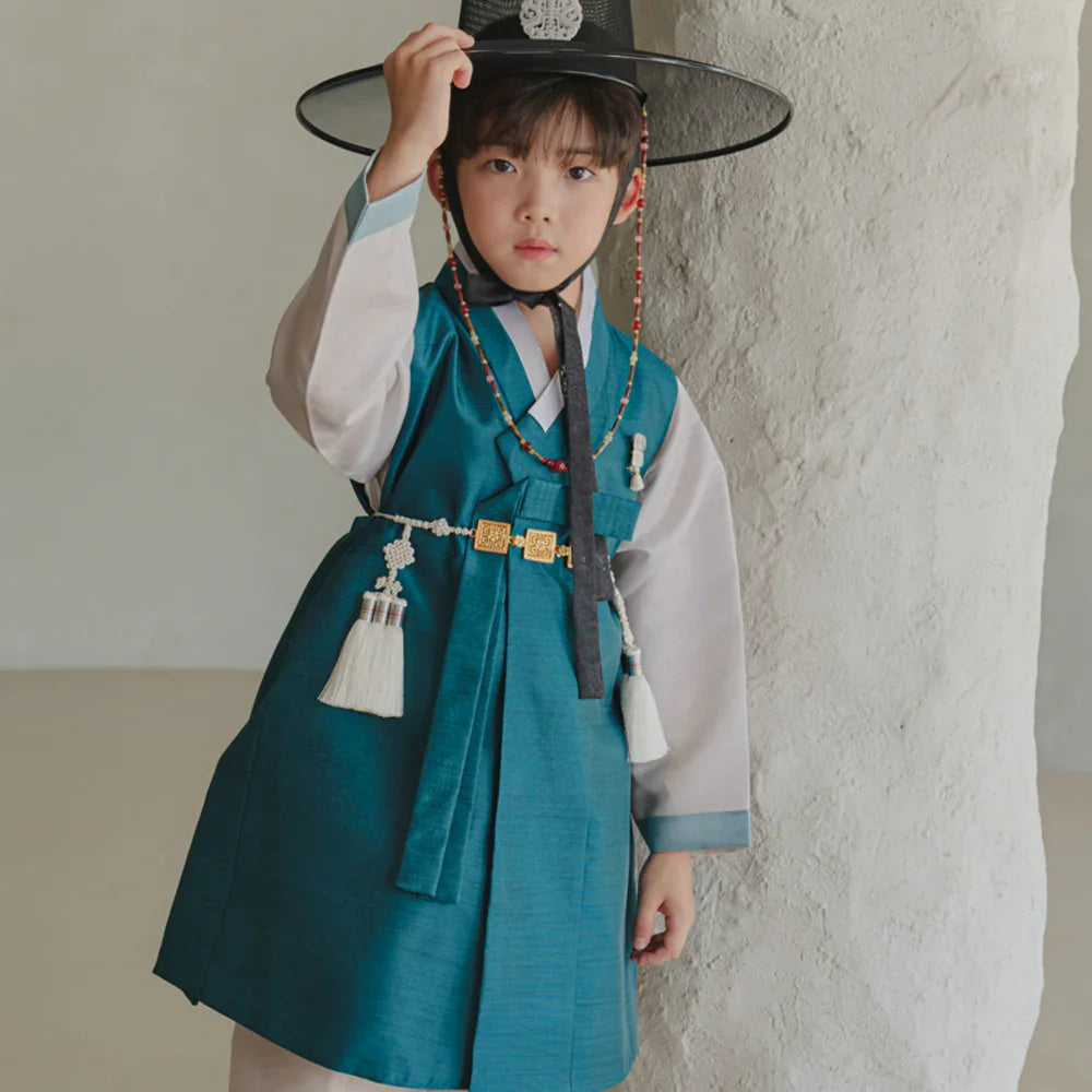 Jooheon Teal Boy Hanbok (1-12YR)