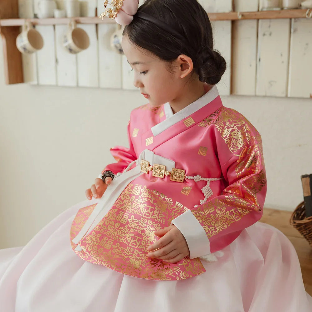 Moorin Pink Dangui Girl Hanbok (1-12YR)