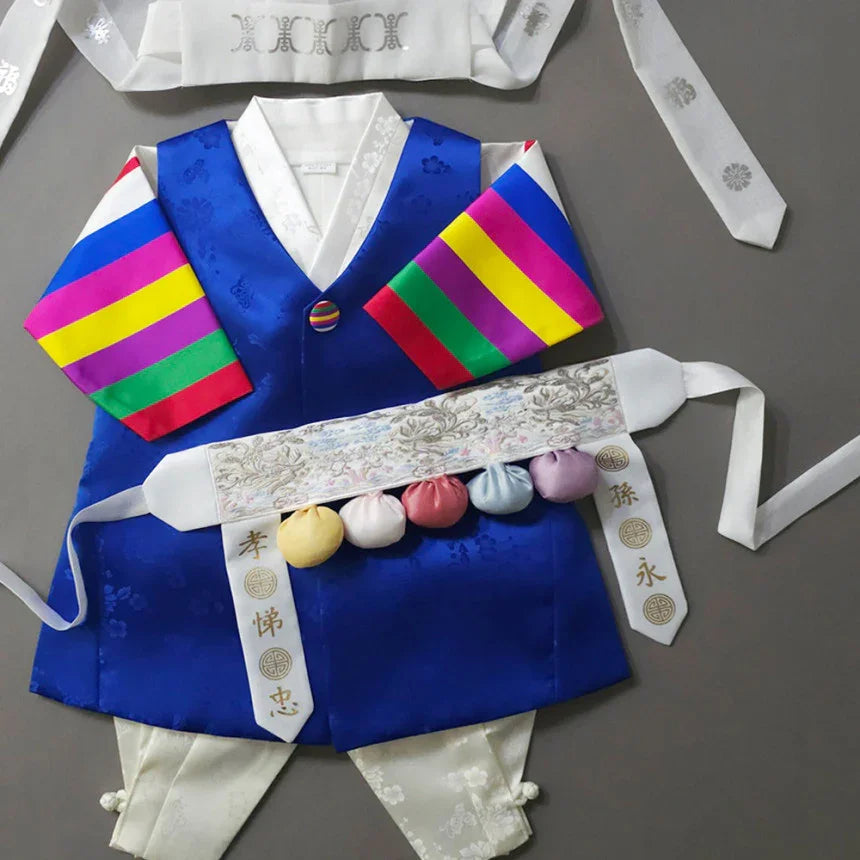 Hoo Blue Boy Hanbok (100D-10YR) - Native Korean