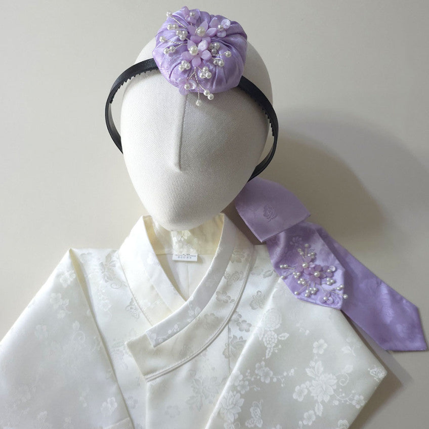 Lavender Pearl Floral Headband