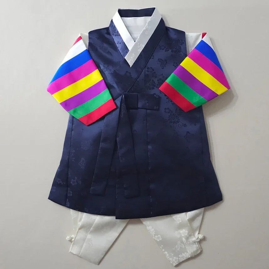 Minjae Saekdong Navy Boy Hanbok (100D-10YR) - Native Korean