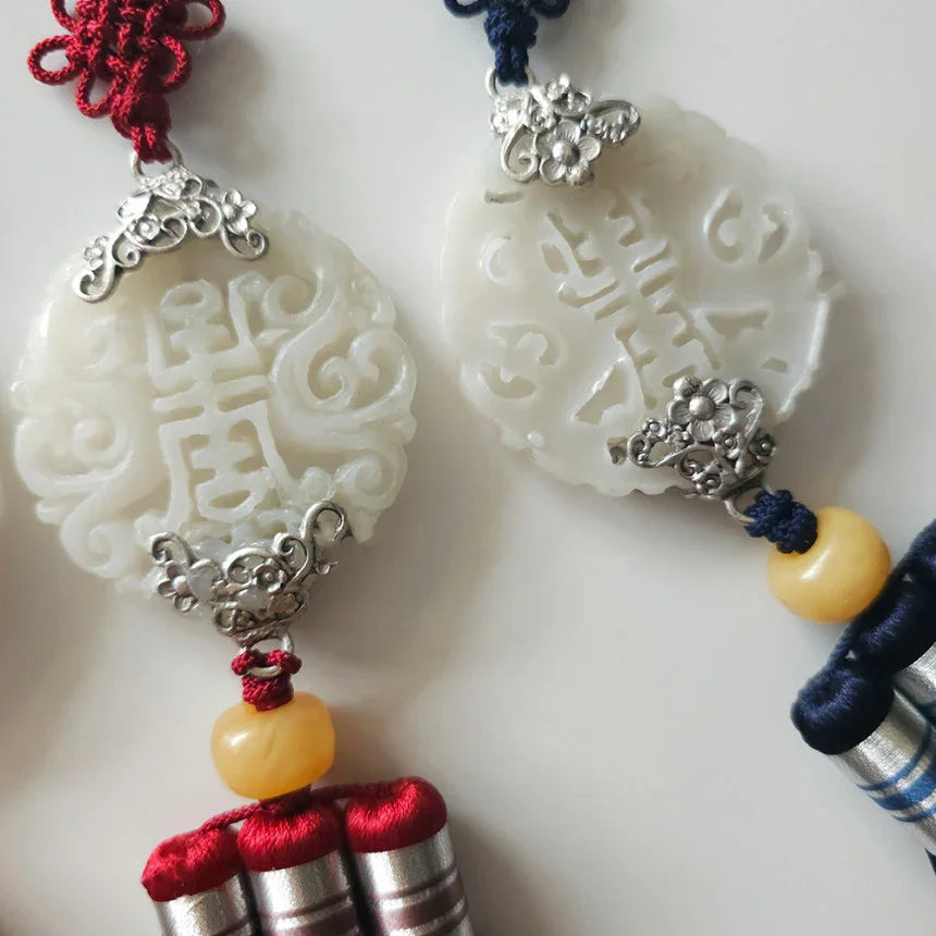 Beige Jade Harmony Tassel Norigae - Native Korean