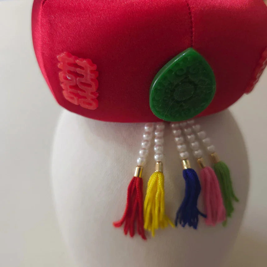 Jade Red Jokduri Korean Coronet - Native Korean