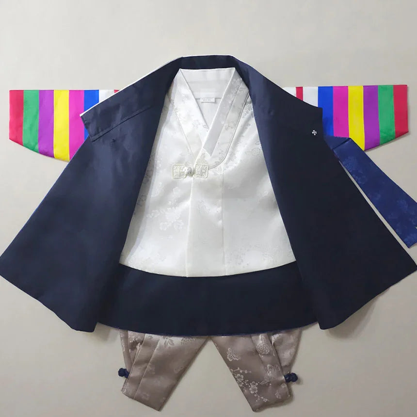 Minjae Saekdong Blue Boy Hanbok (100D-10YR) - Native Korean