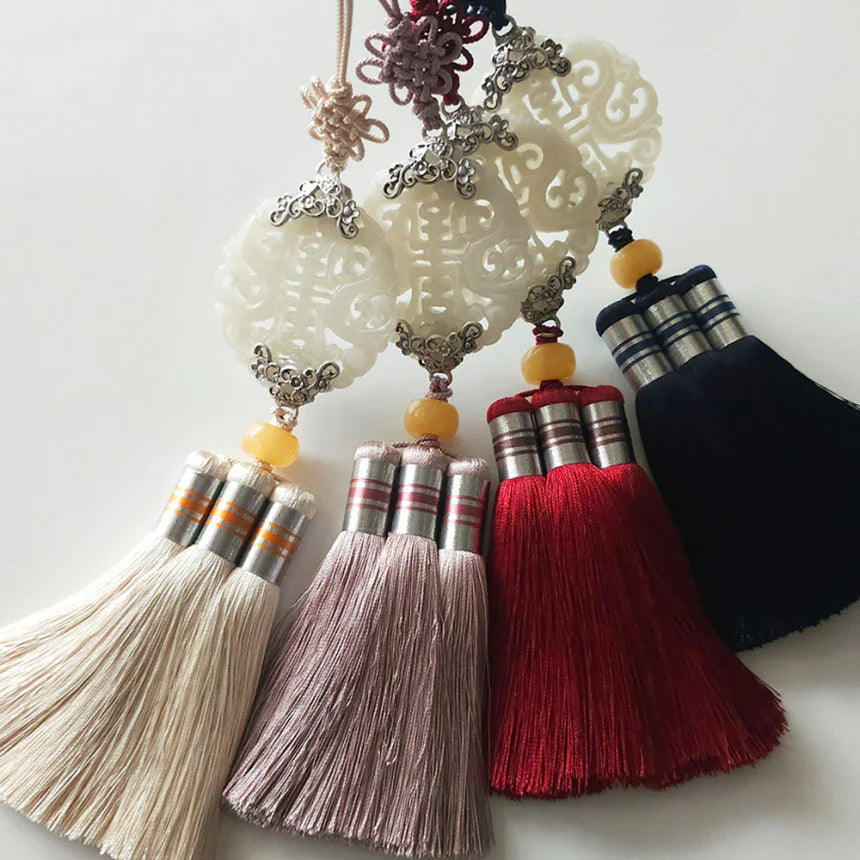 Beige Jade Harmony Tassel Norigae
