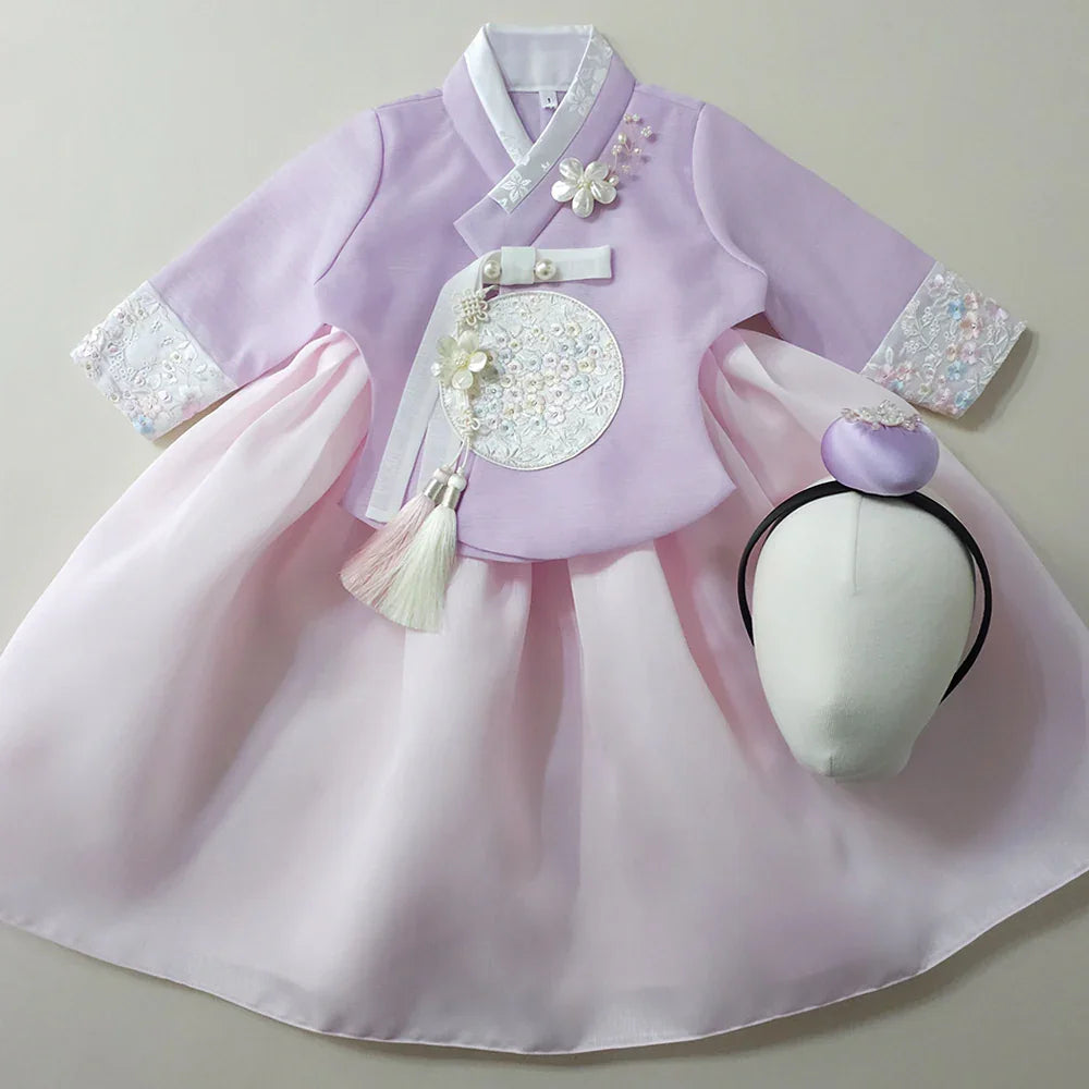 Chaeyu Lavender Girl Hanbok (1-10YR) - Native Korean