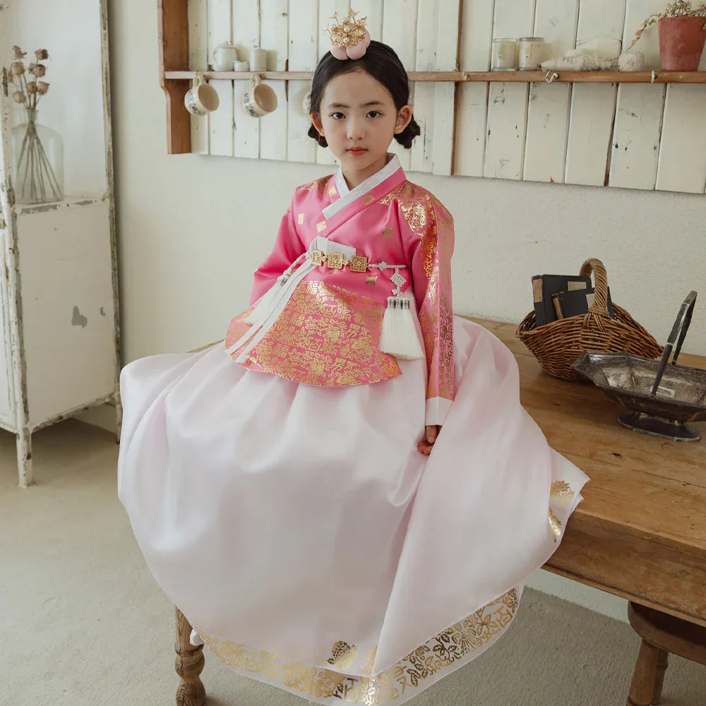 Moorin Pink Dangui Girl Hanbok (1-12YR)