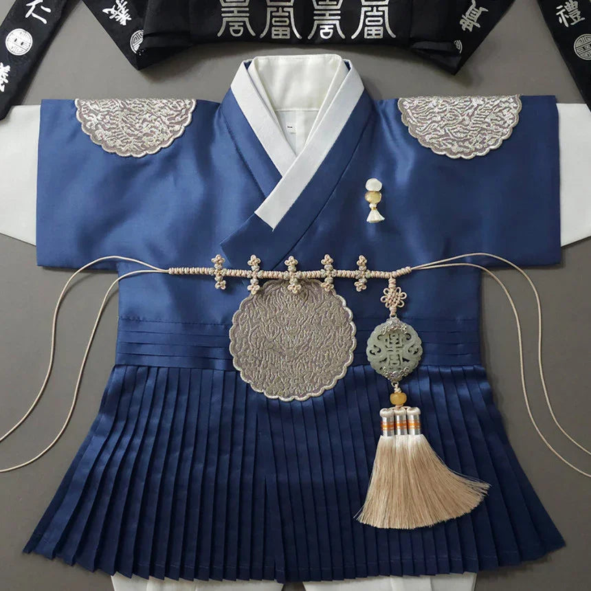 Beige Jade Harmony Tassel Dol Belt - Native Korean