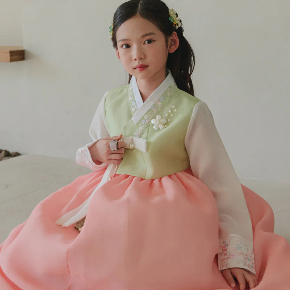 Soyoon Green Coral Girl Hanbok (1-15YR)