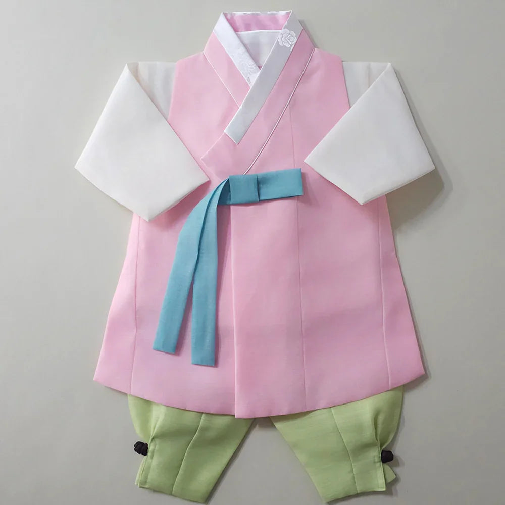 Rajoon Pink Boy Hanbok (1-12YR) - Native Korean