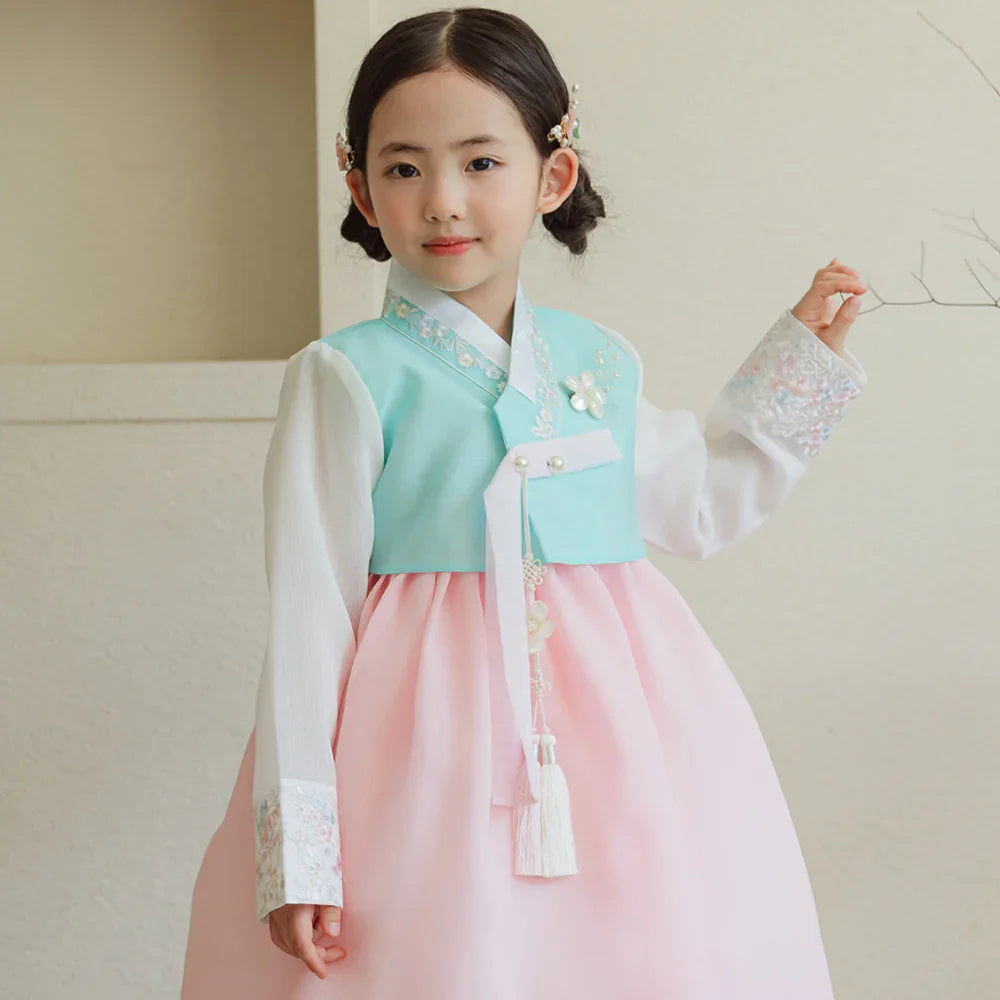 Soyoon Mint Pink Girl Hanbok (1-15YR) - Native Korean