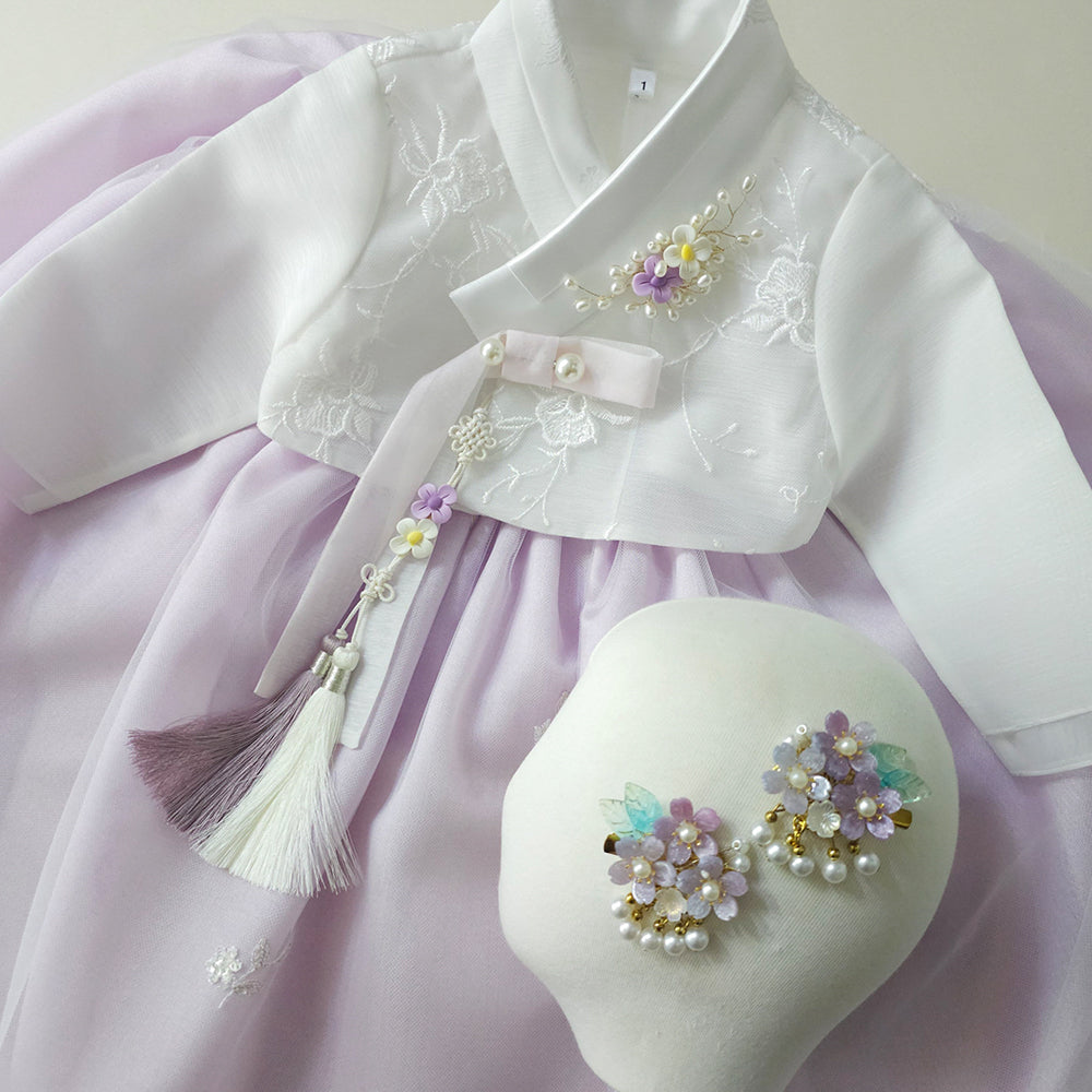 Som Lace Dress Girl Hanbok (1-10YR)