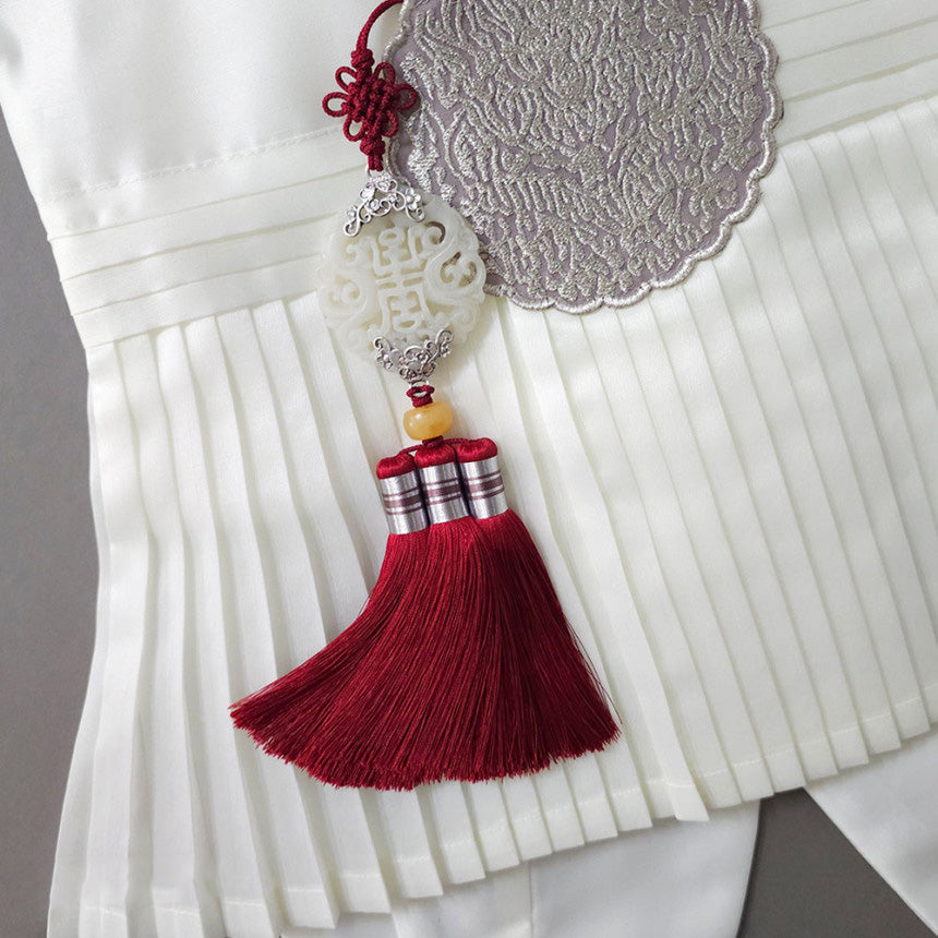 Beige Jade Harmony Tassel Norigae