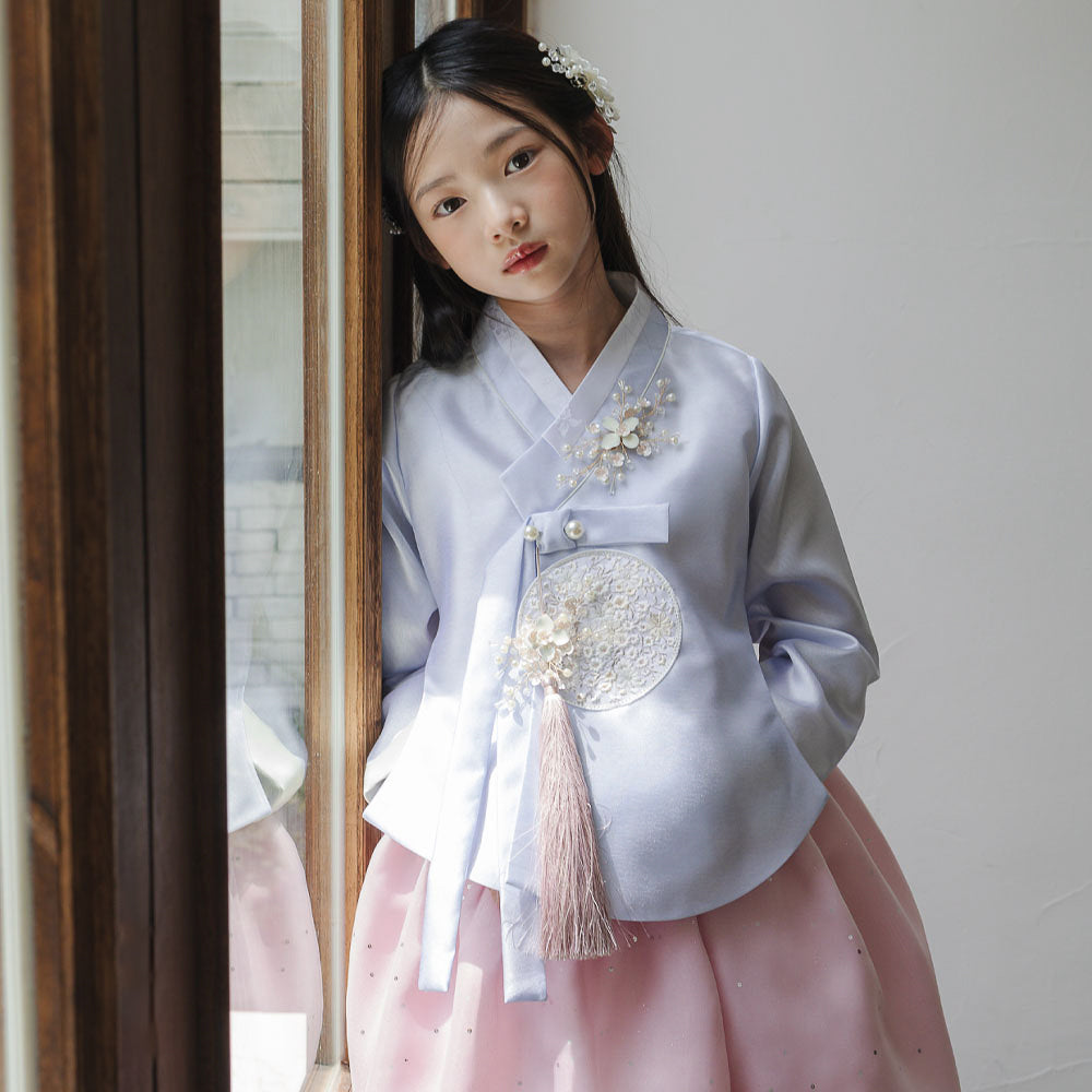 Pearl Sky Pink Girl Hanbok (1-10YR)