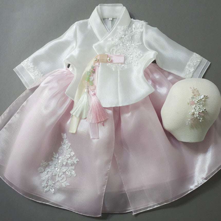 Hazel Embroidered Dress Girl Hanbok