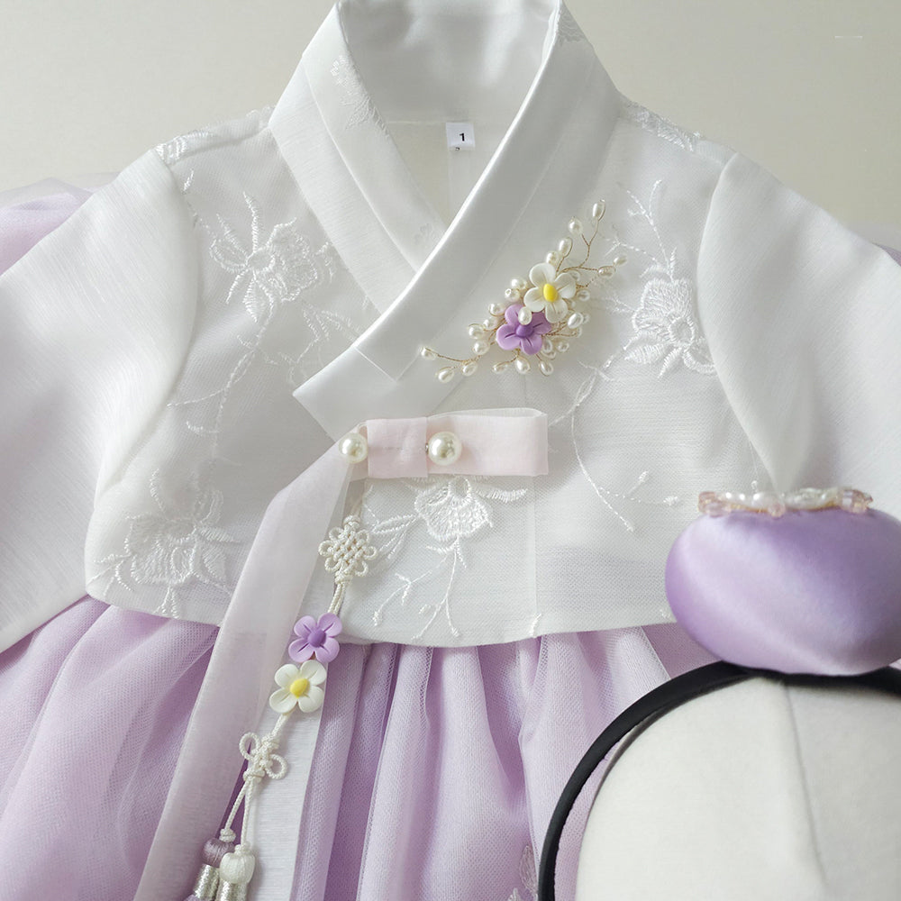 Som Lace Dress Girl Hanbok (1-10YR)
