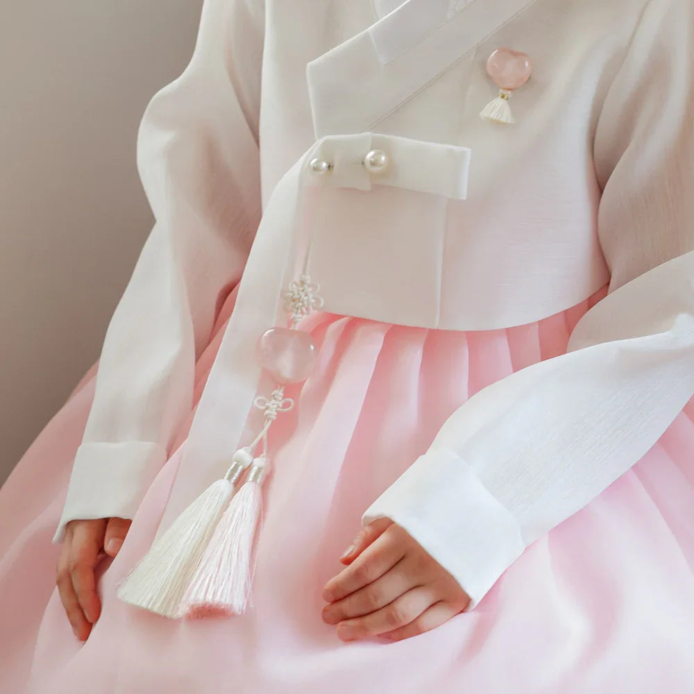 Blossom Pink Girl Hanbok (1-10YR) - Native Korean