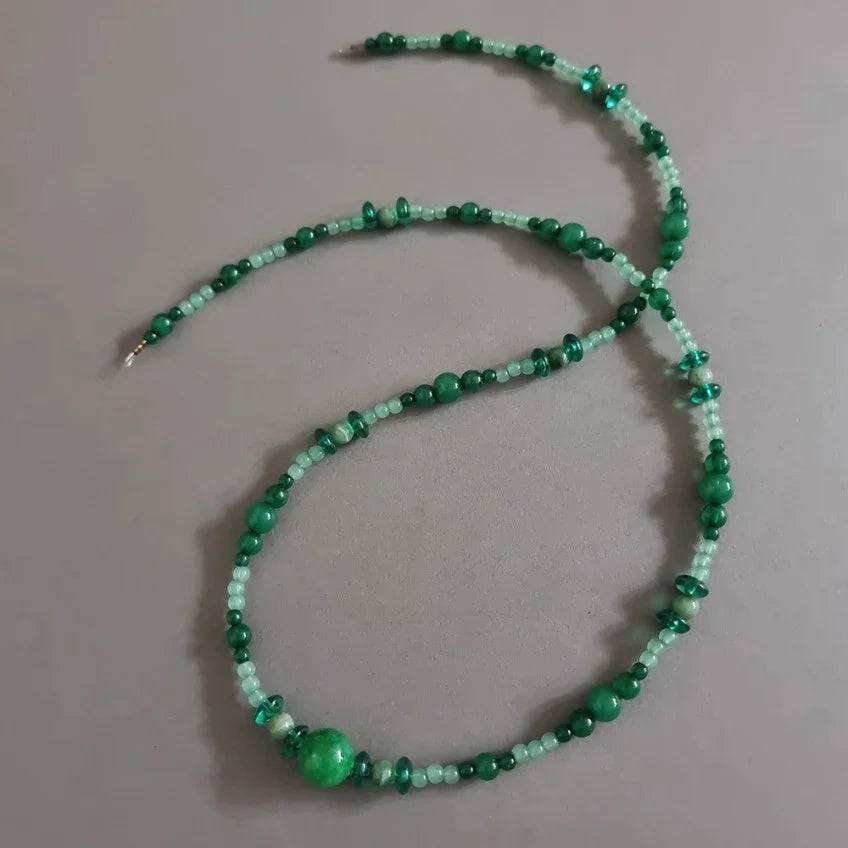 Natural stone green Gat string for Korean traditional attire.