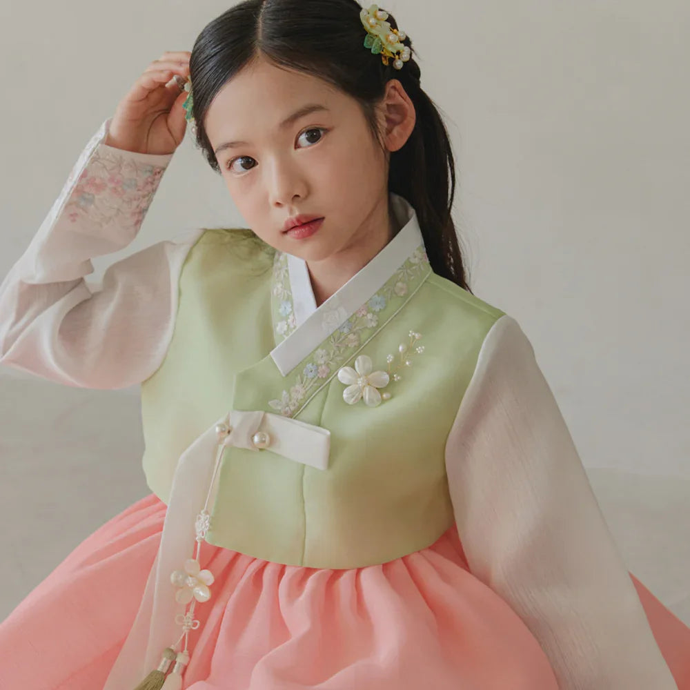 Soyoon Green Coral Girl Hanbok (1-15YR)