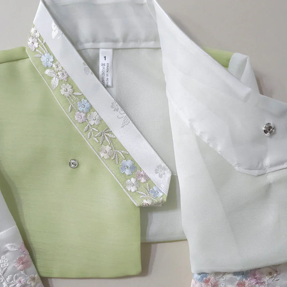 Soyoon Green Coral Girl Hanbok (1-15YR) - Native Korean