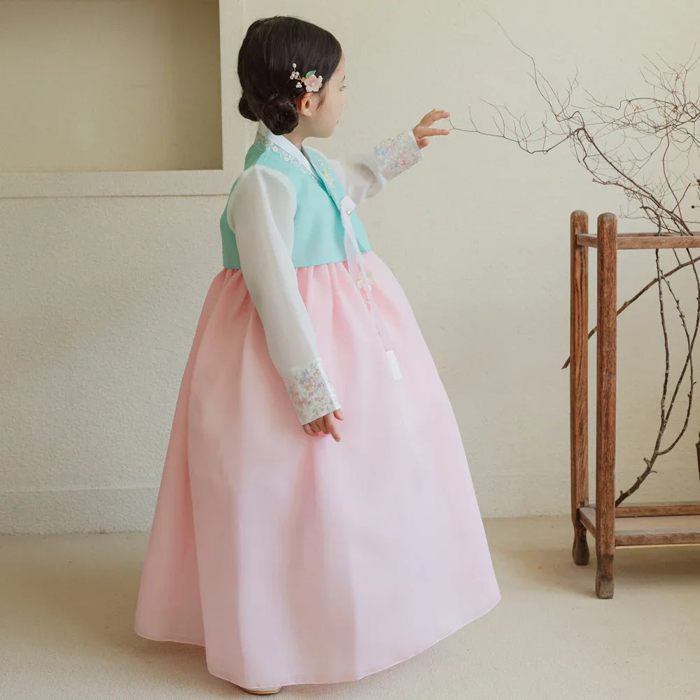 Soyoon Mint Pink Girl Hanbok (1-15YR) - Native Korean