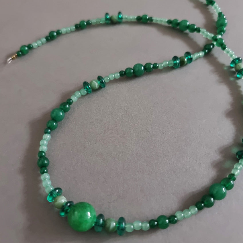 Natural Stone Gat String - Green