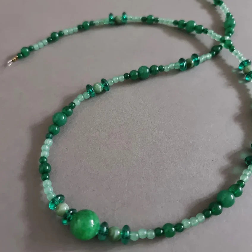 Green natural stone Gat string by Native Korean