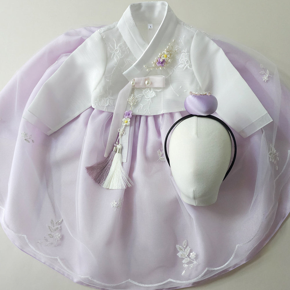 Som Lace Dress Girl Hanbok (1-10YR)