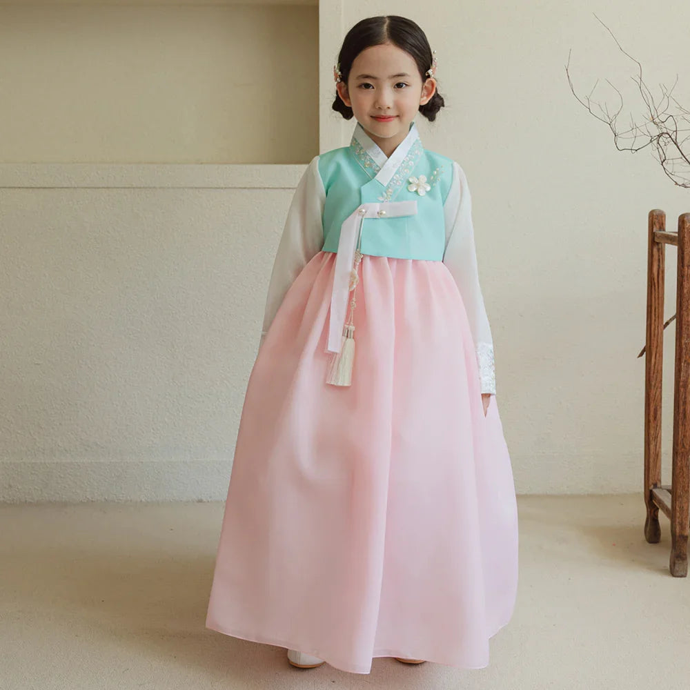 Soyoon Mint Pink Girl Hanbok (1-15YR) - Native Korean