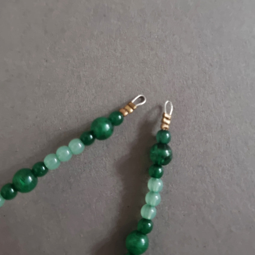 Natural Stone Gat String - Green