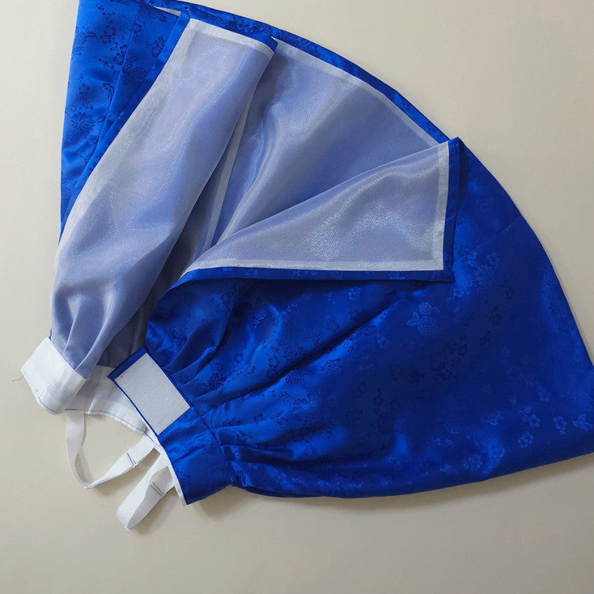 Seunju Saekdong 3 Colors Jeogori - Blue Skirt Girl Hanbok (100D-15YR)