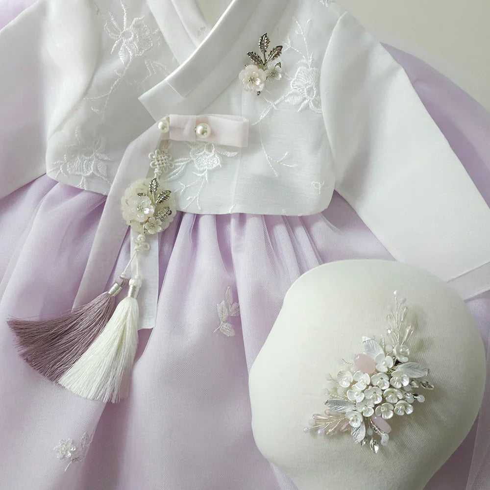 Som Lace Dress Girl Hanbok (1-10YR) - Native Korean