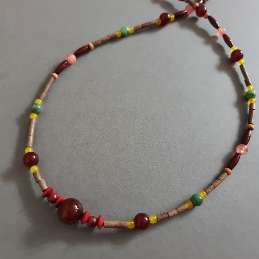 Natural Stone Gat String - Brown