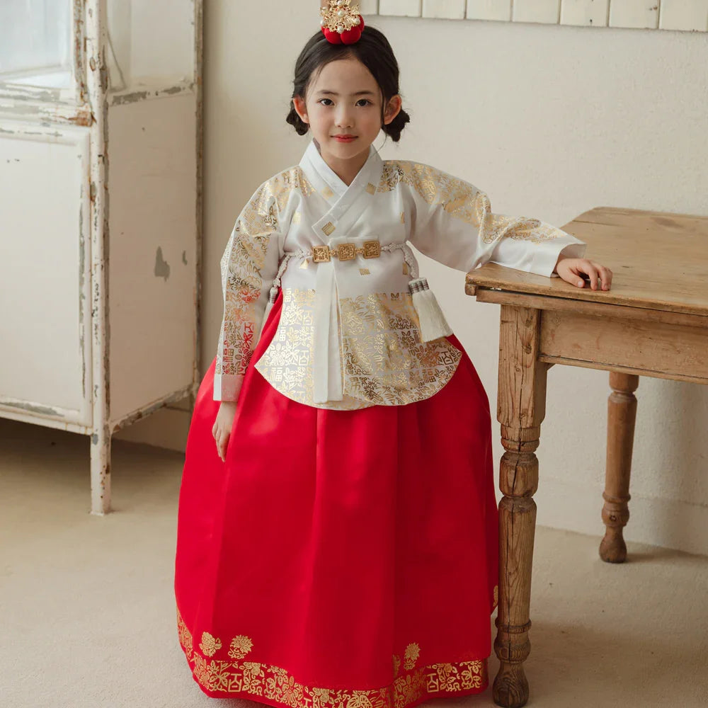 Moorin Red Skirt Girl Hanbok (1-12YR)
