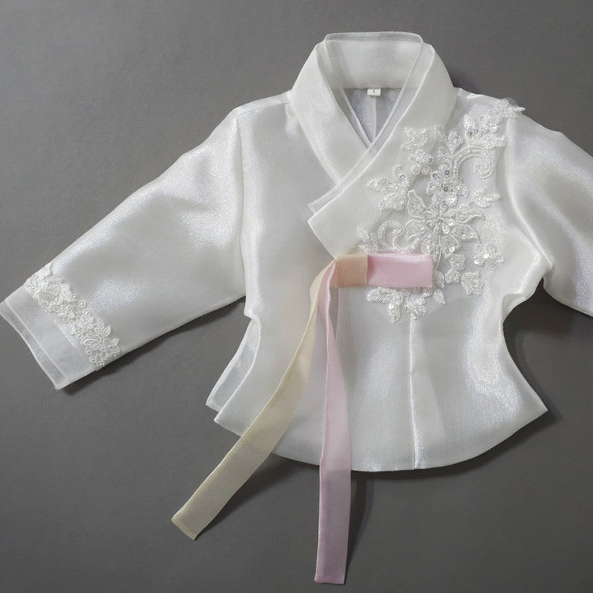 Hazel Embroidered Dress Girl Hanbok