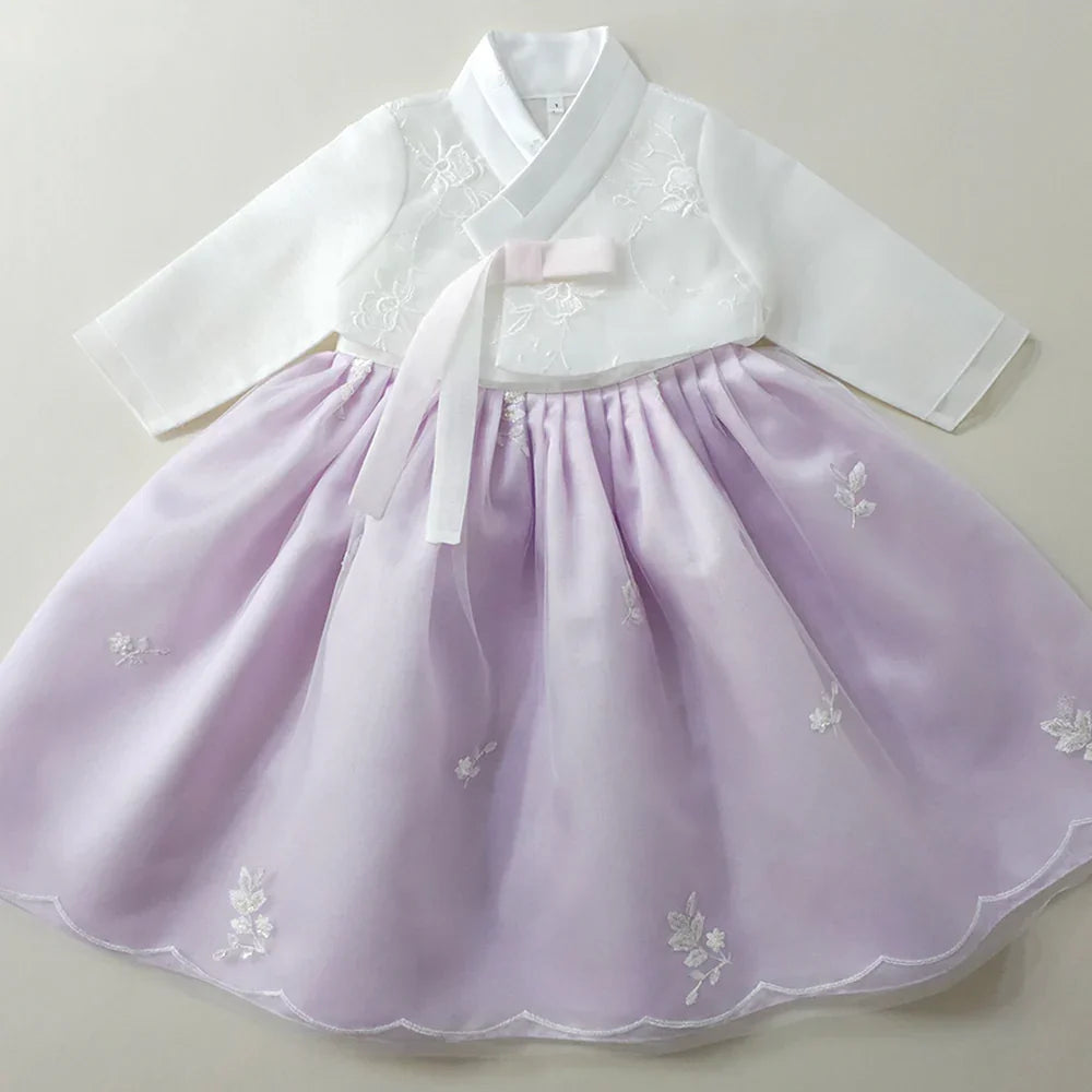 Som Lace Dress Girl Hanbok (1-10YR) - Native Korean