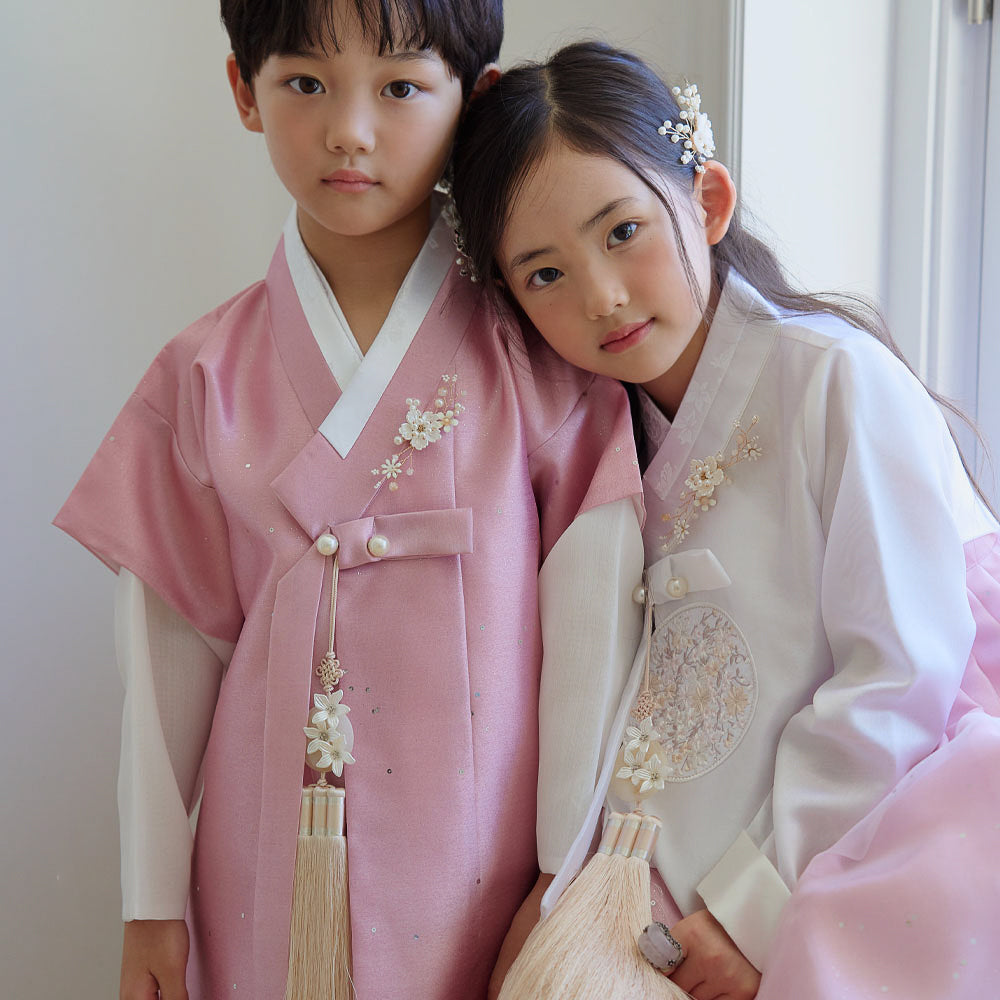 Pearl Pink Girl Hanbok (1-10YR)