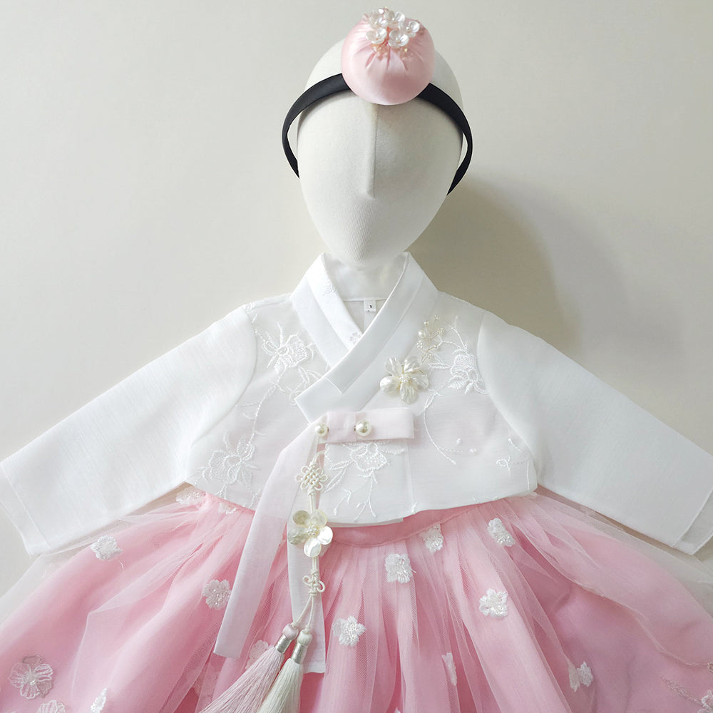 Sam Lace Dress Girl Hanbok (1-12YR)
