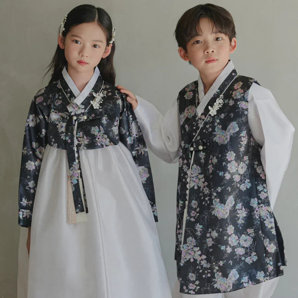 Black Pearl Vest Boy Hanbok (100D-15YR)