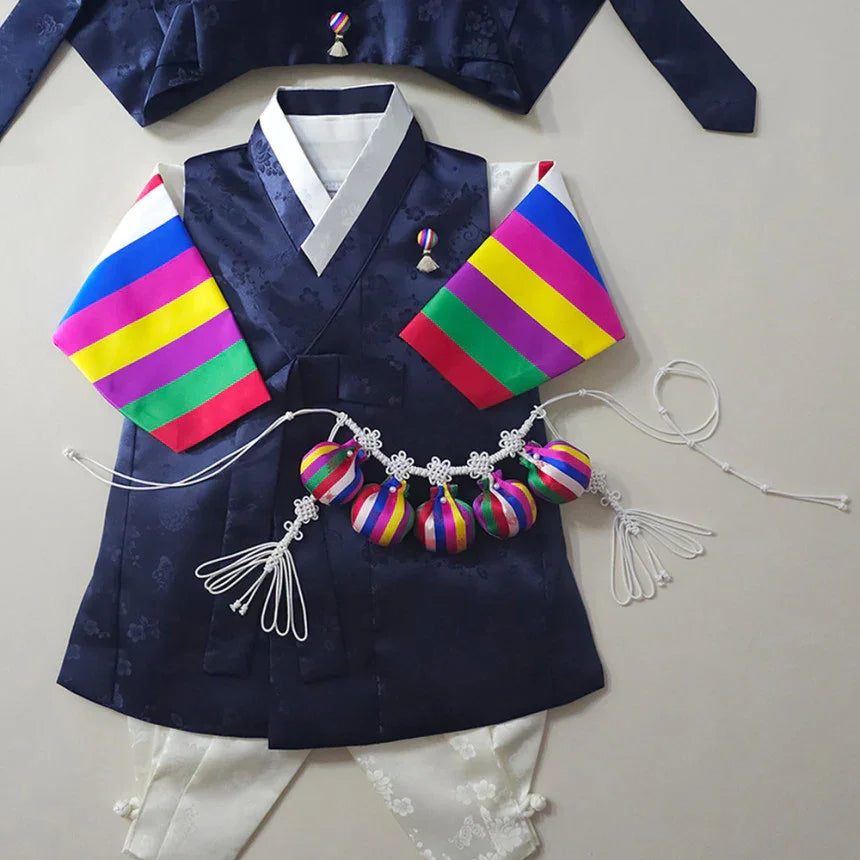 Minjae Saekdong Navy Boy Hanbok (100D-10YR)