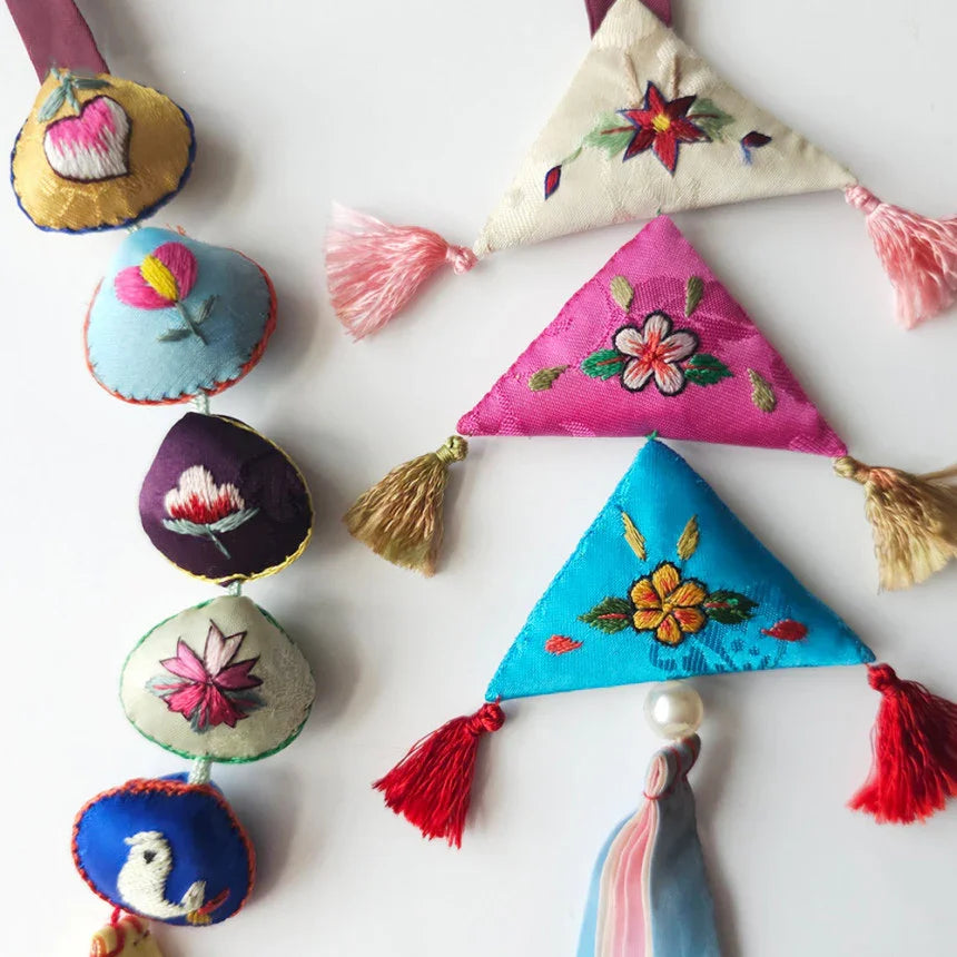 Traditional Embroidered Norigae - Native Korean