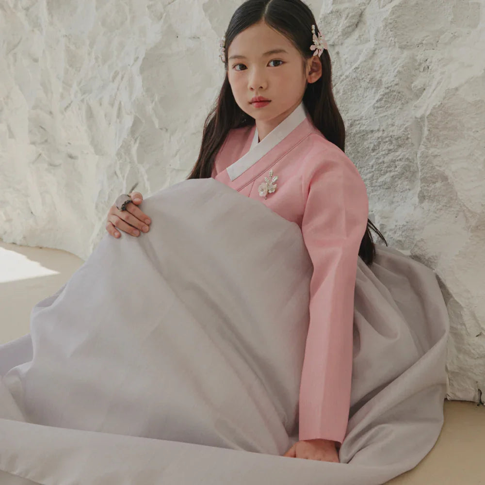 Joohee Pink Girl Hanbok (1-11YR) - Native Korean