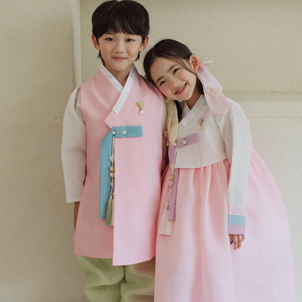 Rajoon Pink Boy Hanbok (1-12YR) - Native Korean